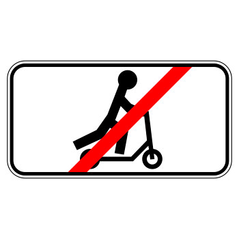 Дорожный знак 8.28 «Кроме лиц, использующих для передвижения средства индивидуальной мобильности»